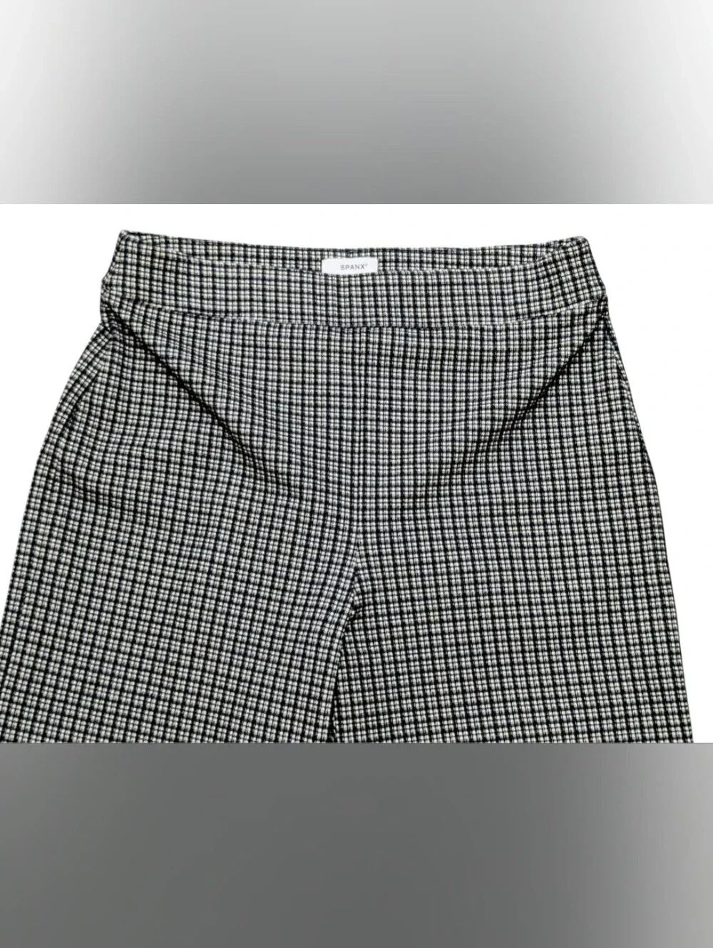 Spanx PerfectFit Ponte Wide Leg Jacquard Pants Women’s XL Black Plaid Stretch